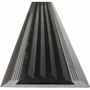 Алюминиевая противоскользящая накладка на ступени с резиновой вставкой, арт.SA1