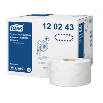 Tork туалетная бумага в мини-рулонах мягкая, арт.120243