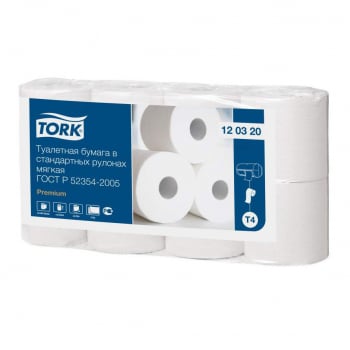 Tork туалетная туалетная бумага в стандартных рулонах мягкая, арт.120320