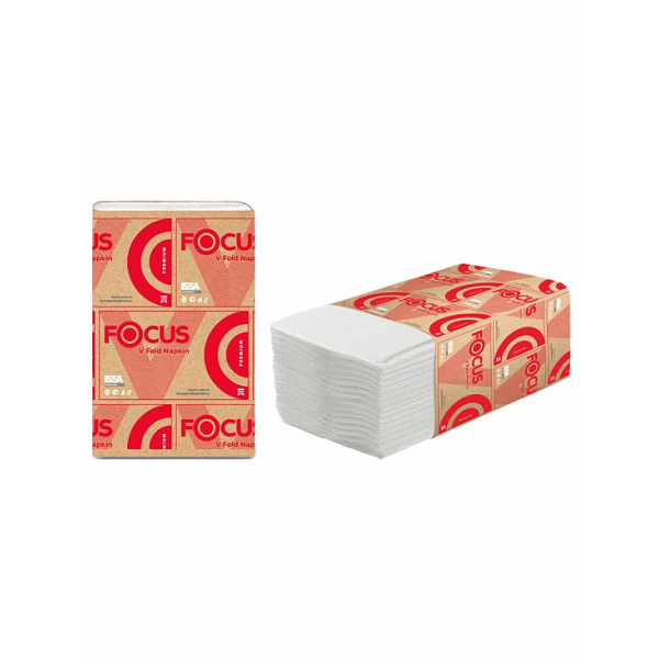 Hayat FOCUS Premium Салфетки для диспенсера бумажные V-сложение, арт.5049941