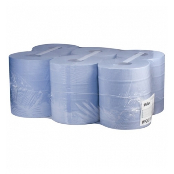 Протирочная бумага Veiro Professional Comfort WP203 в рулоне, 175м, 2 слоя, синяя, 6шт, арт.1757666